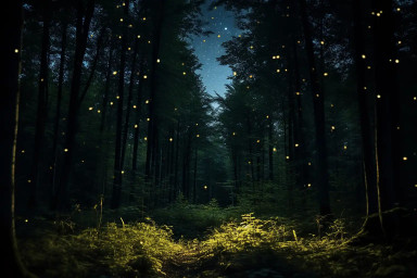 Licht / Glühwürmchen im Wald